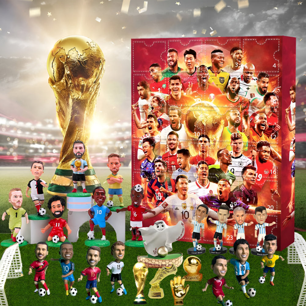 Advent Calendar Football Figure Set Christmas Gift Fans