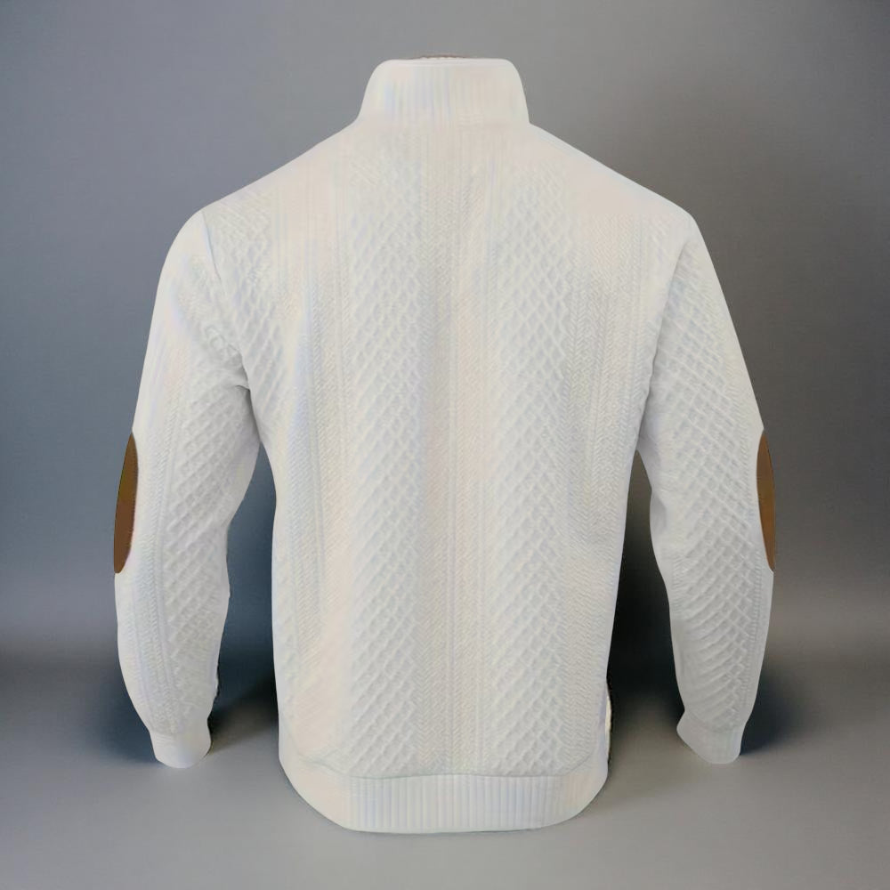 Men's Fleece Quarter Zip Pullover Warm Textured