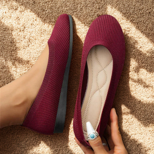 Women's Slip On Shoes Mesh Memory Foam Lightweight Walking Flats