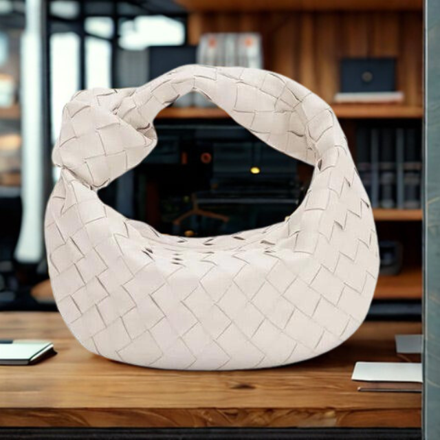 Leather Shoulder Bag Woven Hobo Style Handbag for Women Everyday