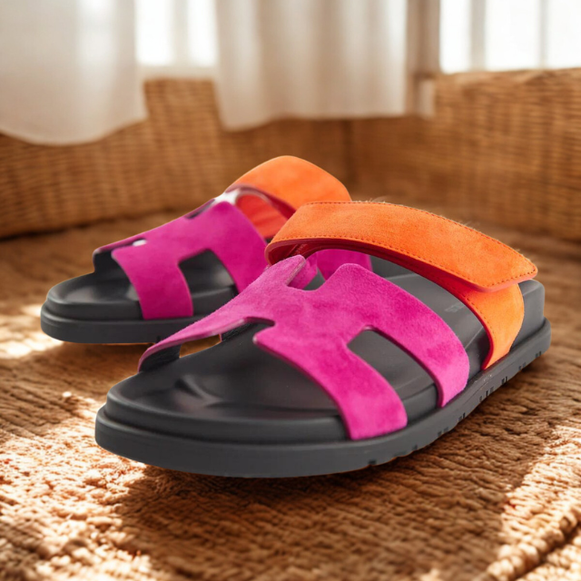 Leather Women’s Ergonomic Sandals Adjustable Strap Everyday Flat Sandal