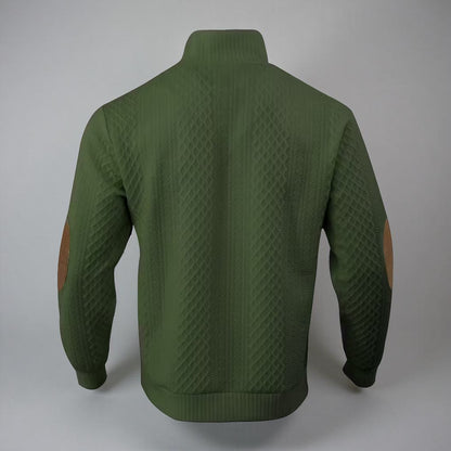 Men's Fleece Quarter Zip Pullover Warm Textured