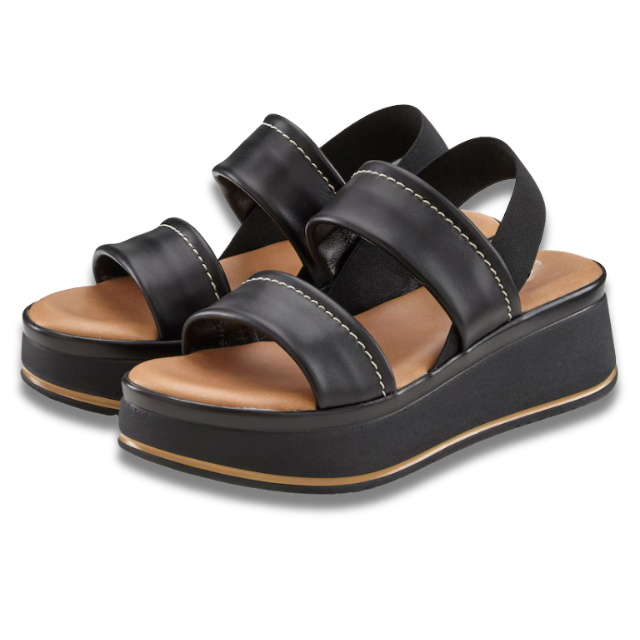 Women's Platform Sandals with Cushioned Footbed and Adjustable Straps