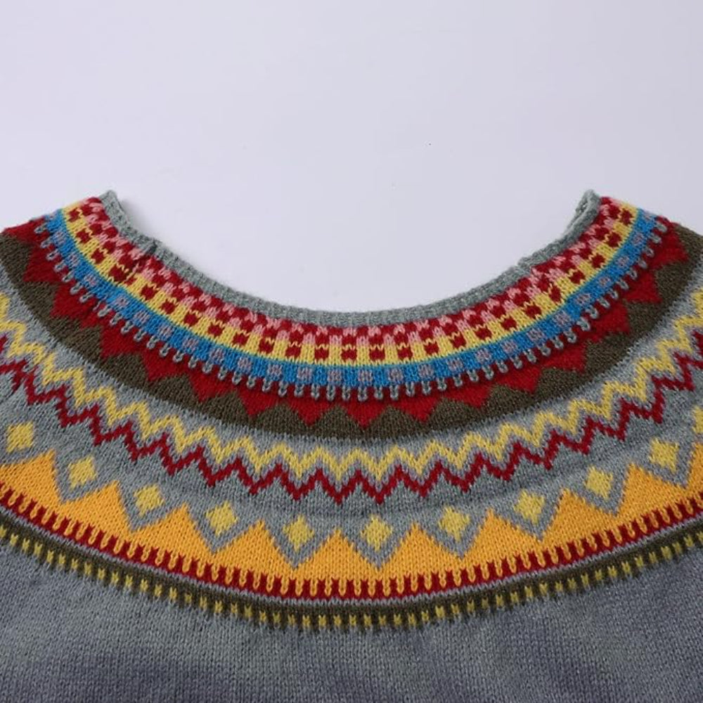 Women's Cozy Warm Knit Sweater Long Sleeve Pullover