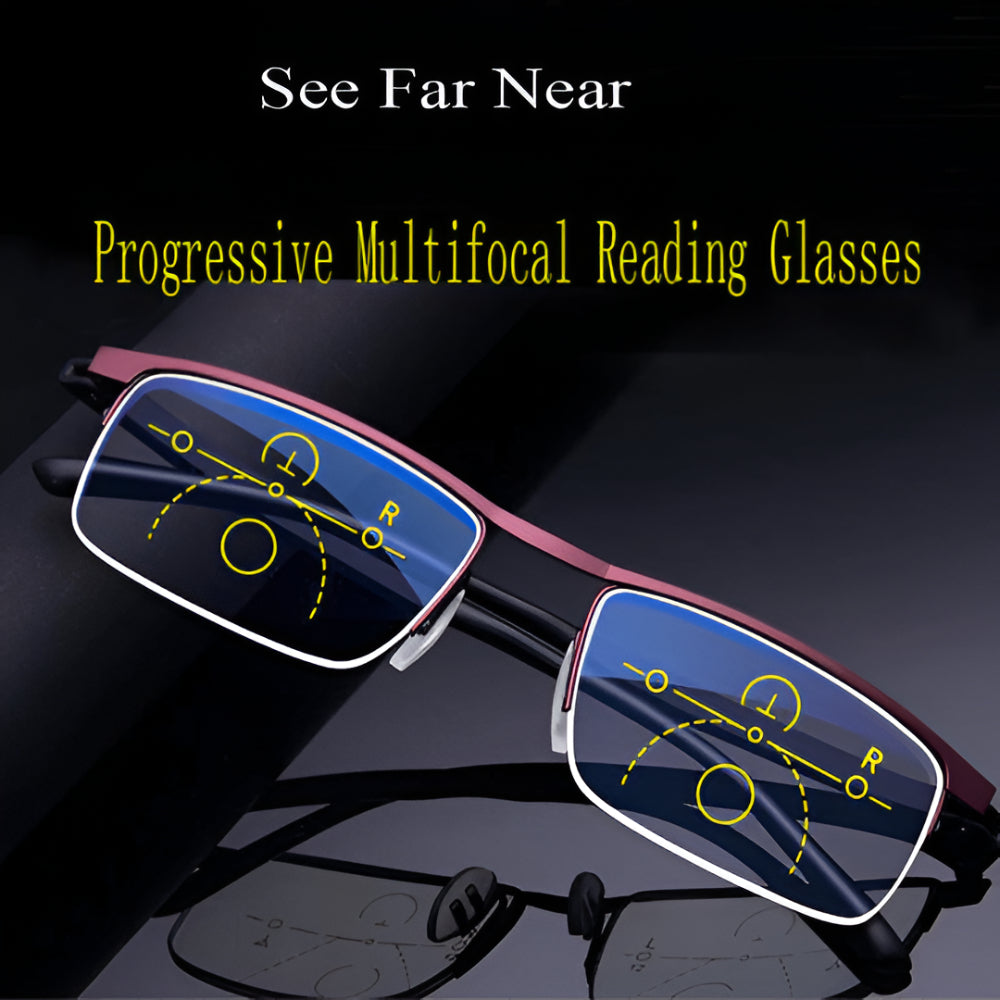 Reading Glasses Progressive Lens Lightweight Anti-Glare Eyewear