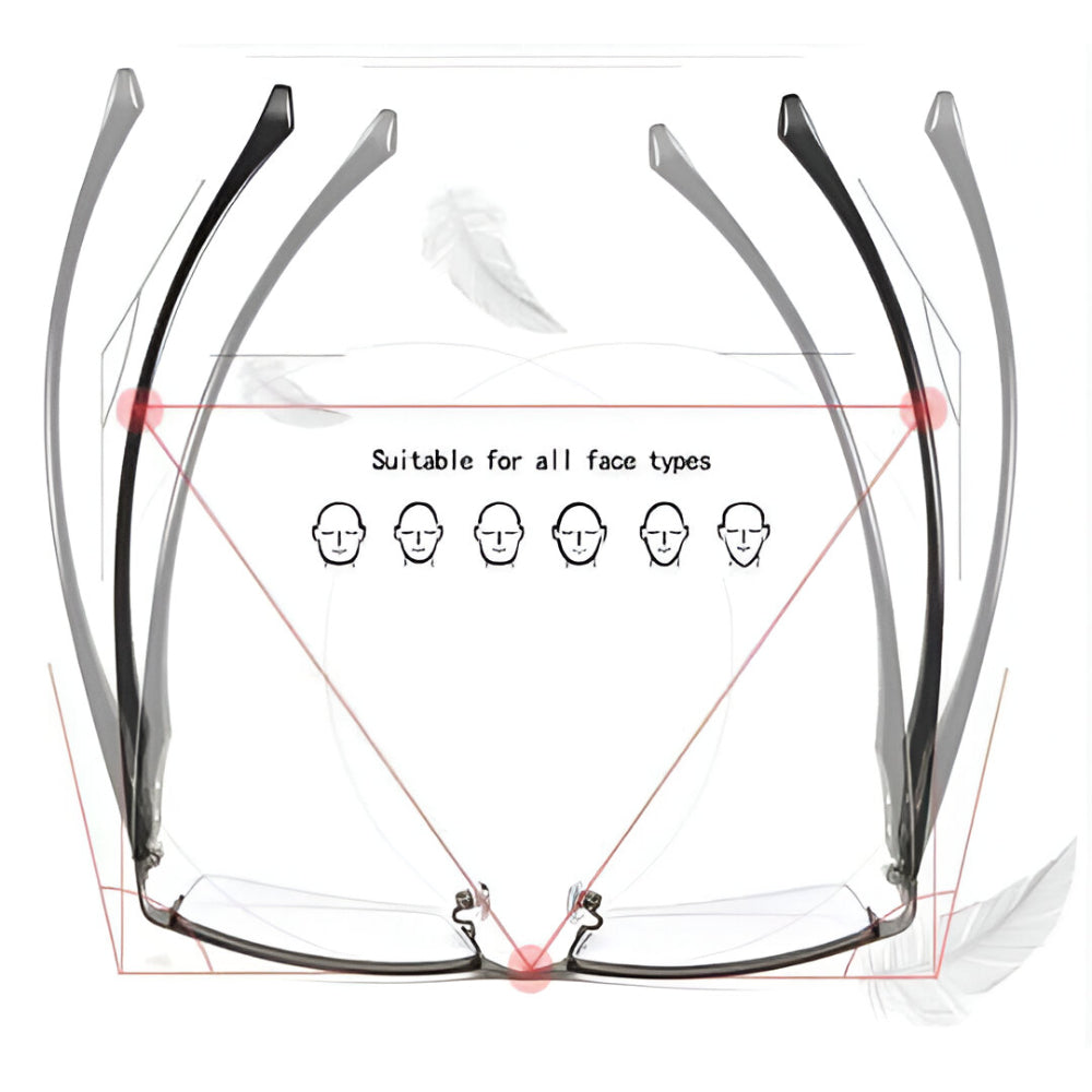 Reading Glasses Progressive Lens Lightweight Anti-Glare Eyewear