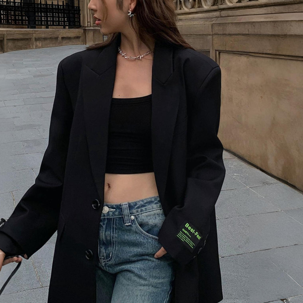 Women's Oversized Blazer Dress Double Breasted Mini