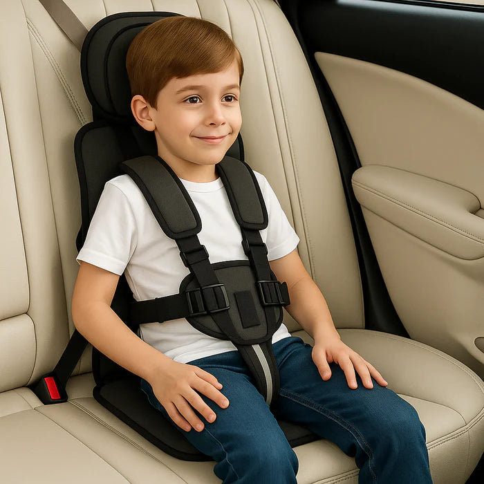 Child Car Seat Travel Booster with 5-Point Harness Safety Support