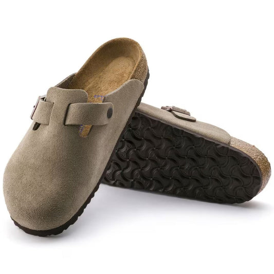 Men's Comfortable Suede Clogs Soft Footbed Slip On