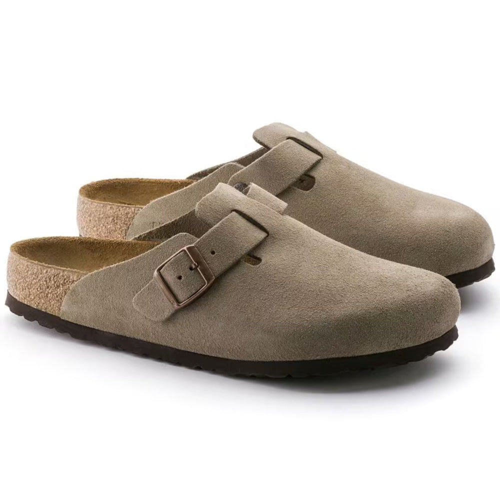 Men's Comfortable Suede Clogs Soft Footbed Slip On