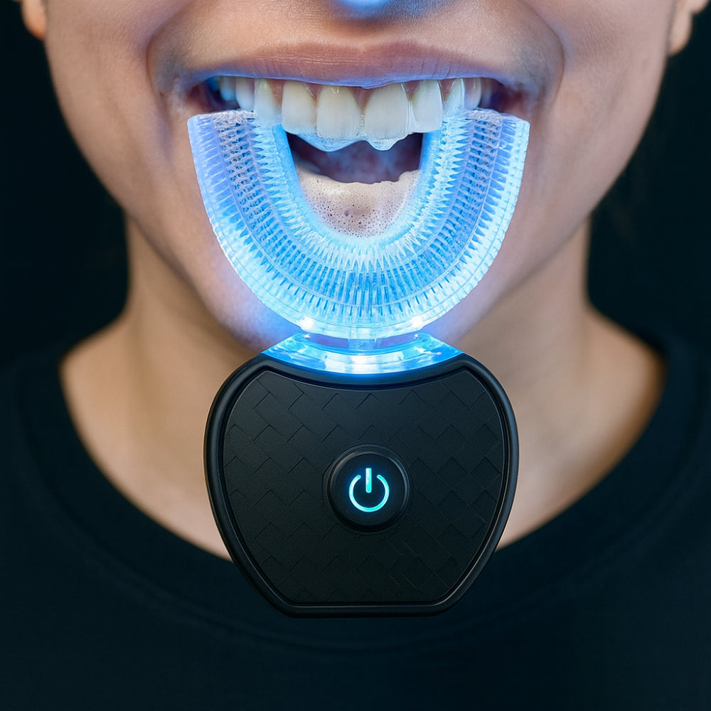 Electric Toothbrush U Shaped Automatic Ultrasonic 360 Teeth Cleaner