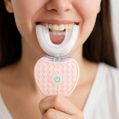 Electric Toothbrush U Shaped Automatic Ultrasonic 360 Teeth Cleaner