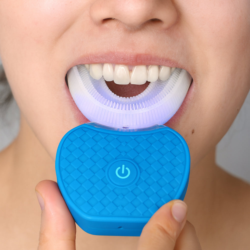 Electric Toothbrush U Shaped Automatic Ultrasonic 360 Teeth Cleaner