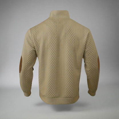 Men's Fleece Quarter Zip Pullover Warm Textured