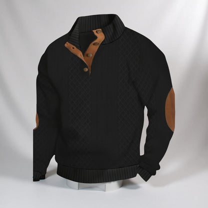 Men's Fleece Quarter Zip Pullover Warm Textured