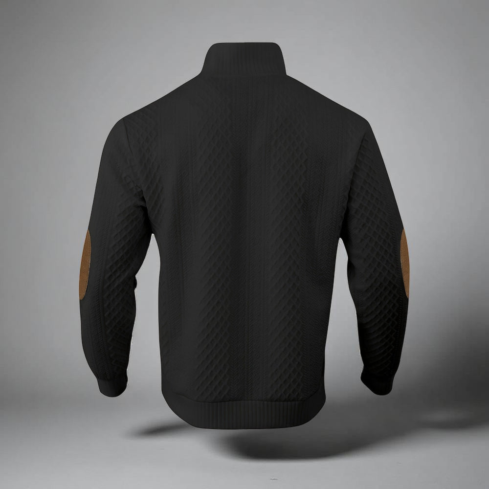 Men's Fleece Quarter Zip Pullover Warm Textured