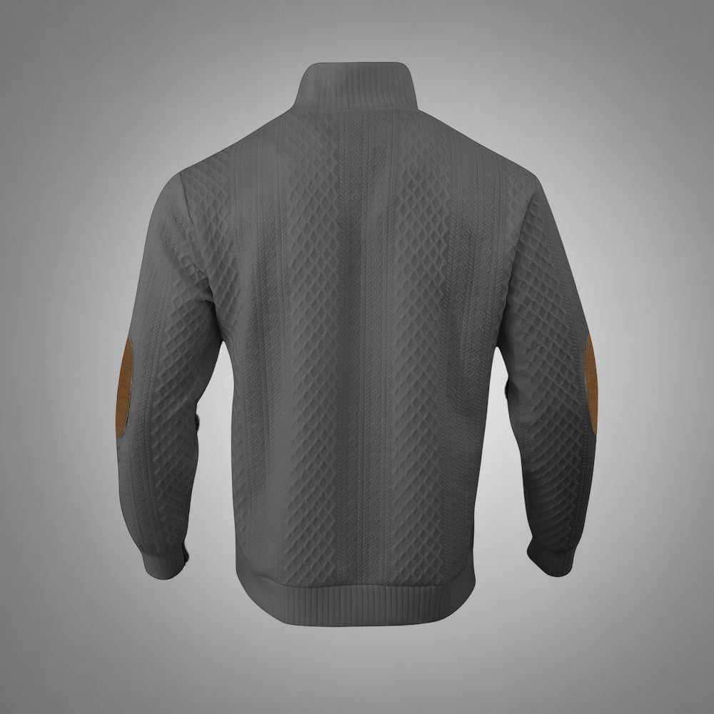 Men's Fleece Quarter Zip Pullover Warm Textured