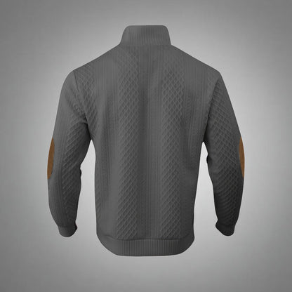 Men's Fleece Quarter Zip Pullover Warm Textured