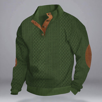 Men's Fleece Quarter Zip Pullover Warm Textured