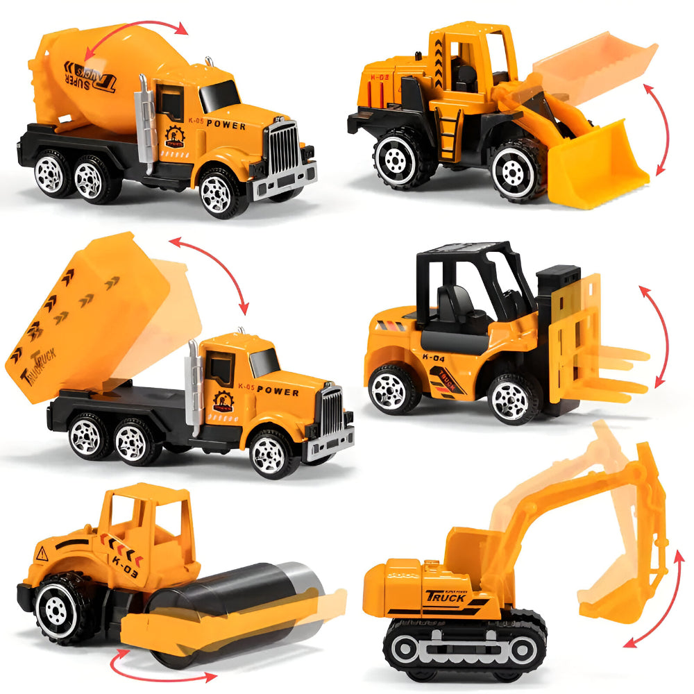 Toy Construction Trucks Playset Educational Building Vehicles
