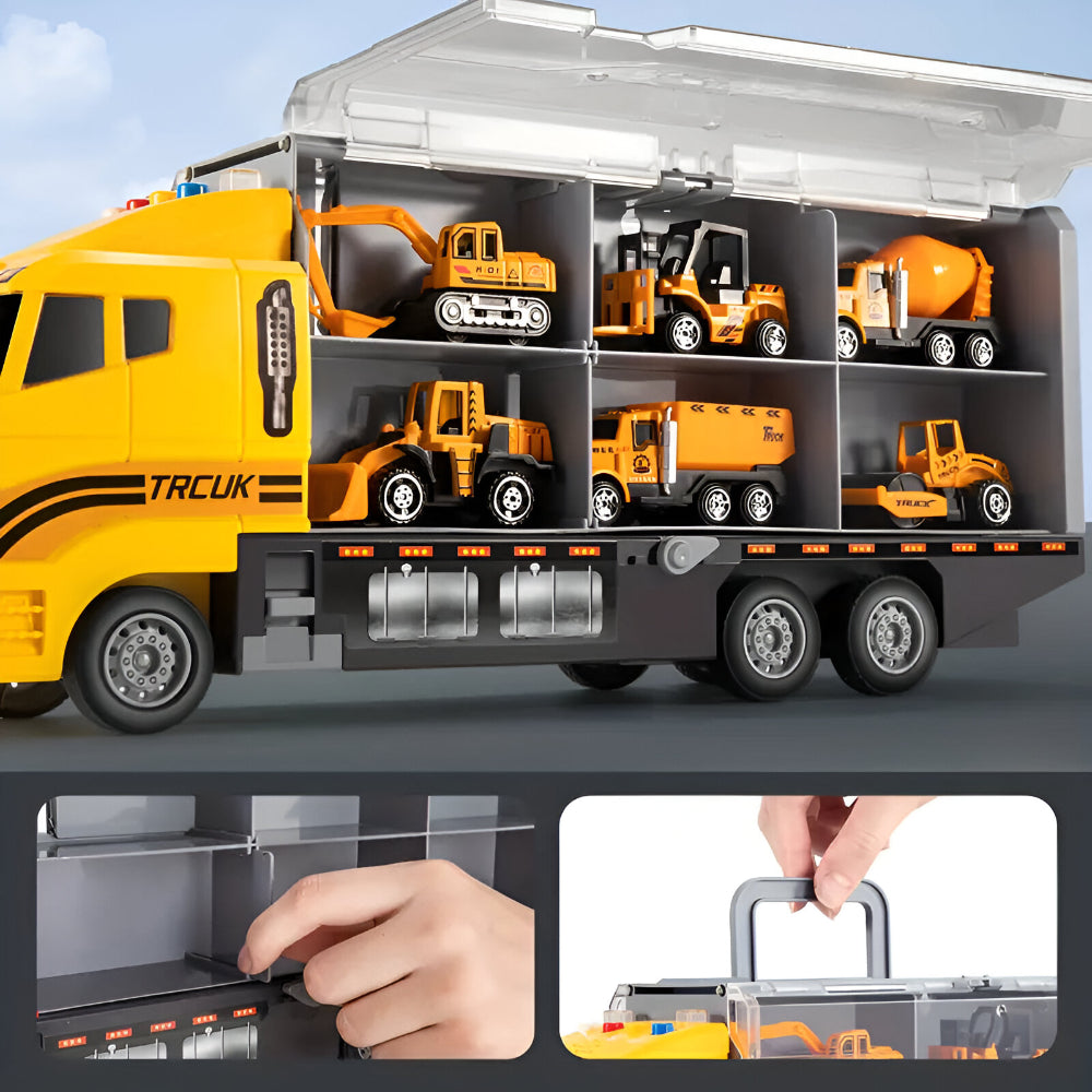 Toy Construction Trucks Playset Educational Building Vehicles