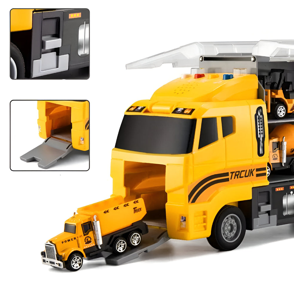 Toy Construction Trucks Playset Educational Building Vehicles