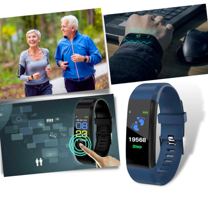 Fitness Tracker Senior Smartwatch LED Display Heart Rate Monitor