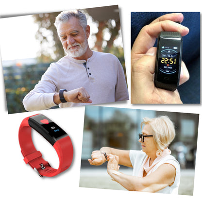 Fitness Tracker Senior Smartwatch LED Display Heart Rate Monitor