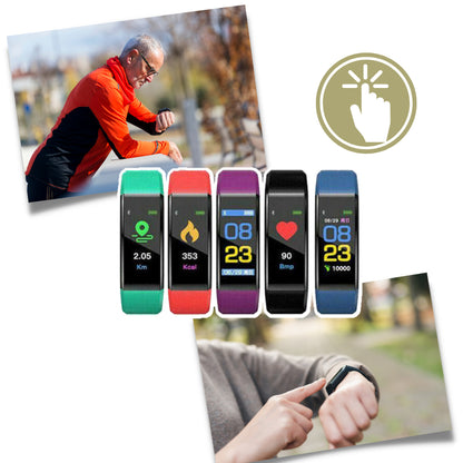 Fitness Tracker Senior Smartwatch LED Display Heart Rate Monitor