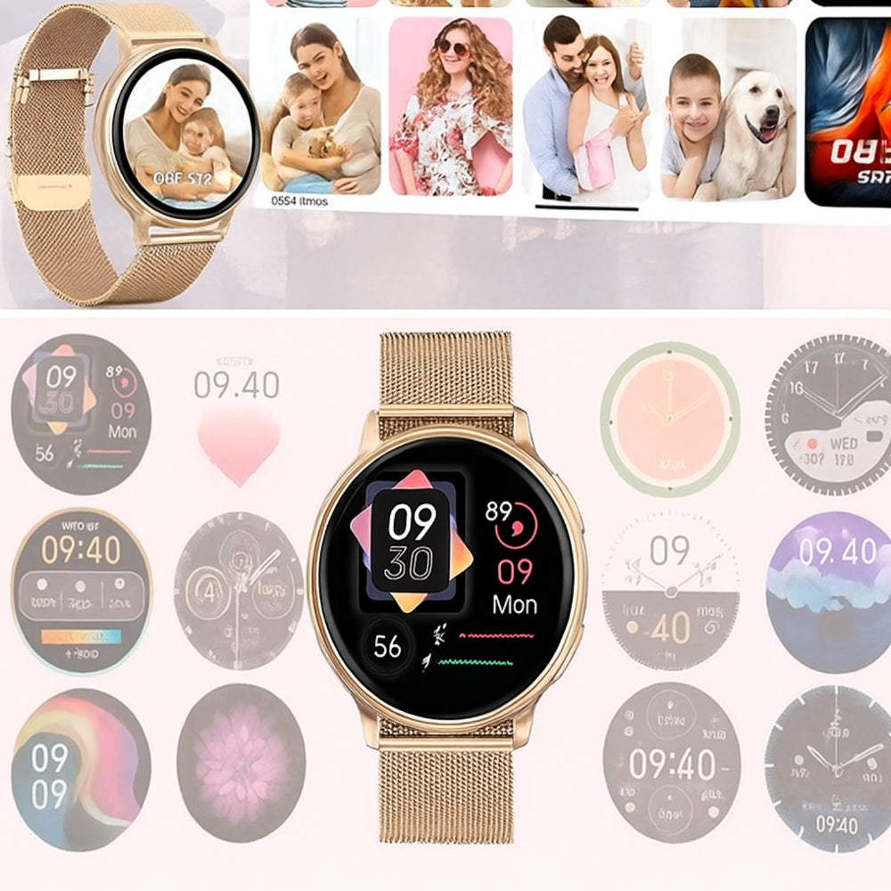 Smartwatch Fitness Tracker Women Modern Health Monitoring Watch