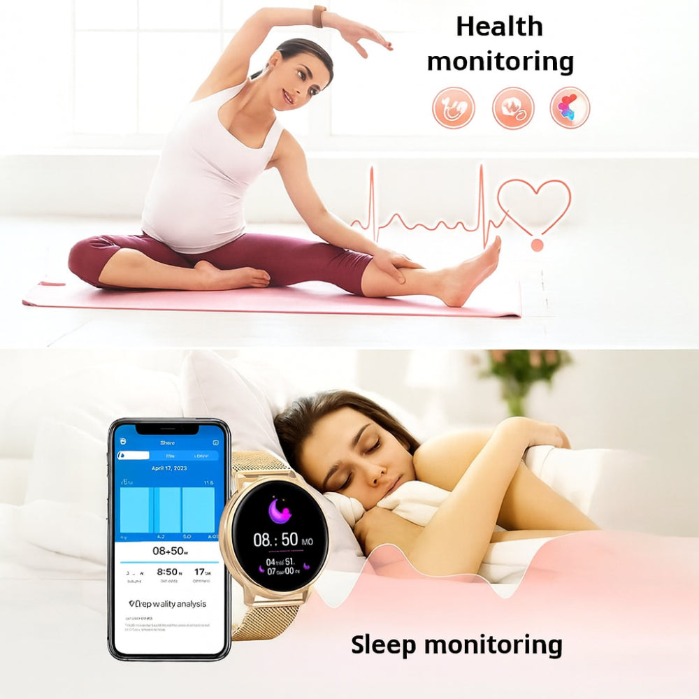 Smartwatch Fitness Tracker Women Modern Health Monitoring Watch
