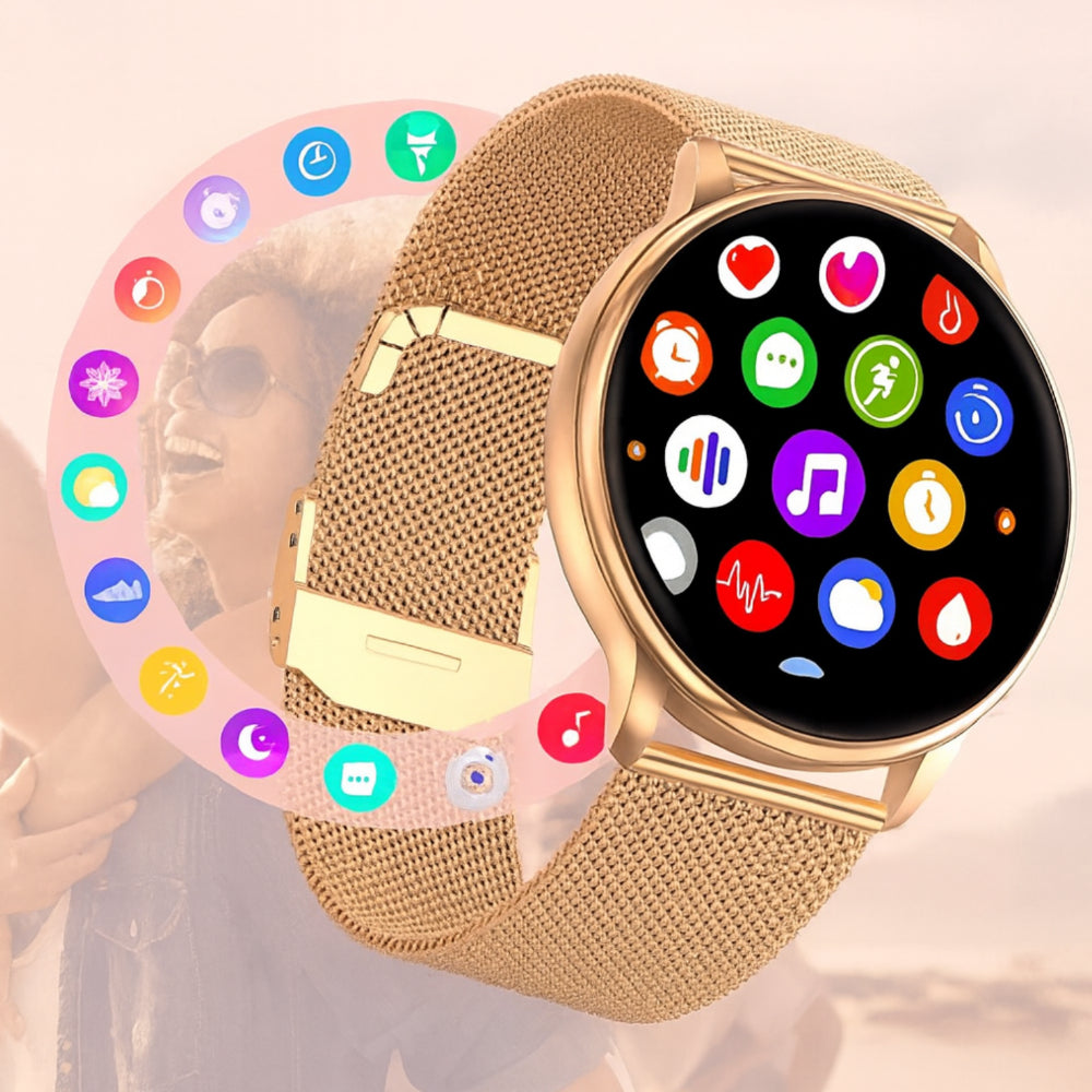 Smartwatch Fitness Tracker Women Modern Health Monitoring Watch