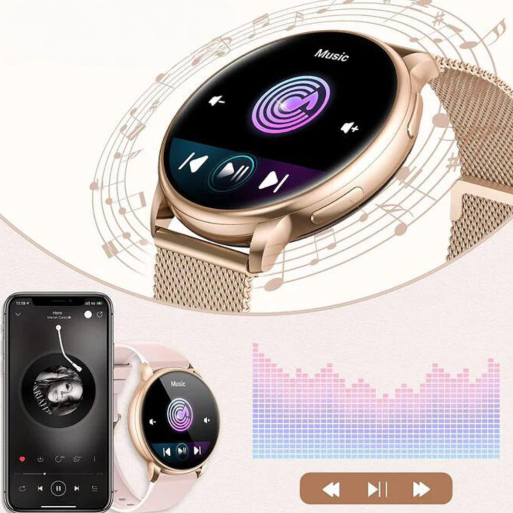 Smartwatch Fitness Tracker Women Modern Health Monitoring Watch