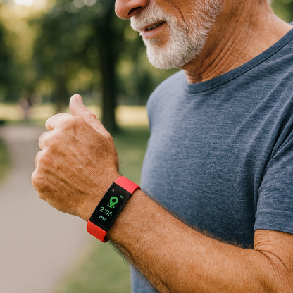 Fitness Tracker Senior Smartwatch LED Display Heart Rate Monitor