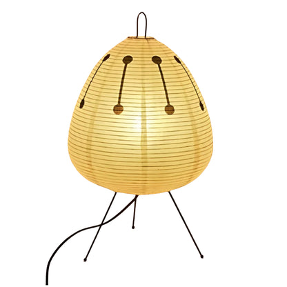 Table Lamp Japanese Paper Shade Warm Ambient Light
