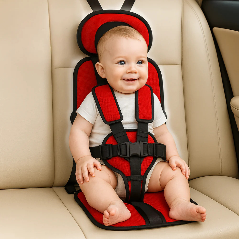 Child Car Seat Travel Booster with 5-Point Harness Safety Support