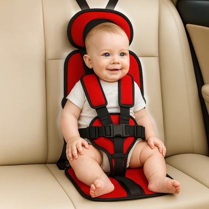 Child Car Seat Travel Booster with 5-Point Harness Safety Support