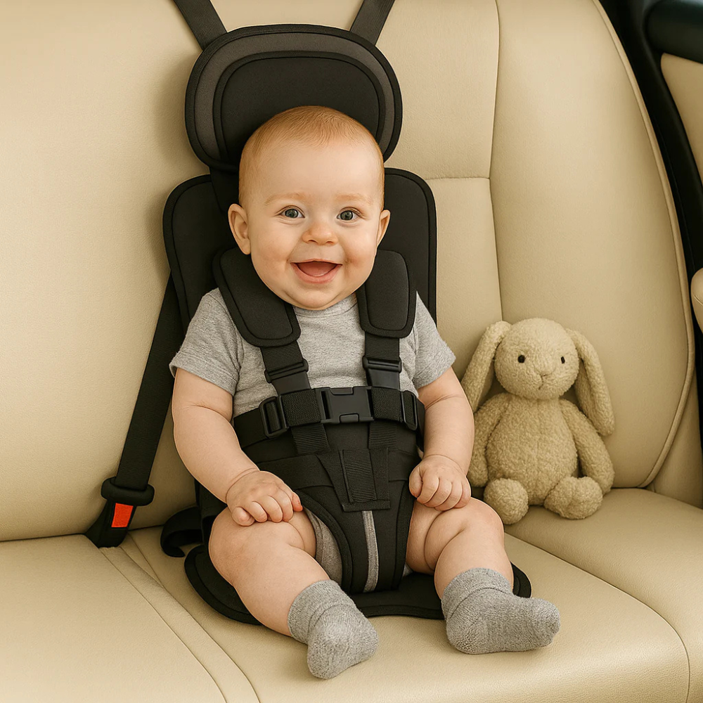 Child Car Seat Travel Booster with 5-Point Harness Safety Support