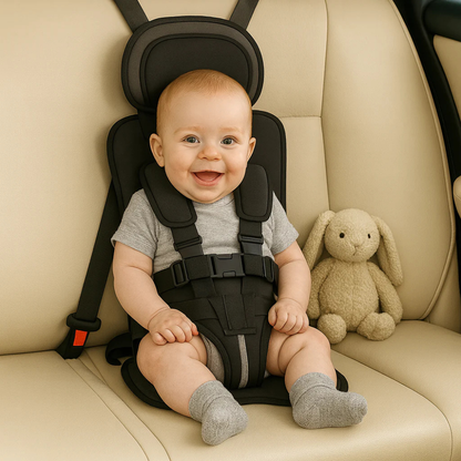 Child Car Seat Travel Booster with 5-Point Harness Safety Support