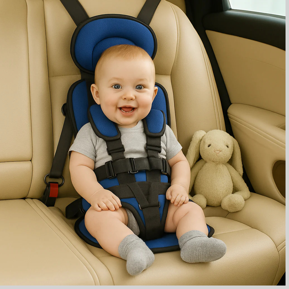 Child Car Seat Travel Booster with 5-Point Harness Safety Support