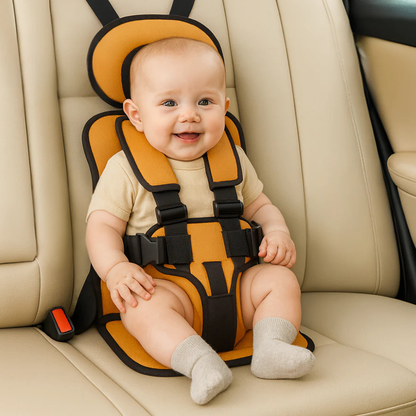 Child Car Seat Travel Booster with 5-Point Harness Safety Support