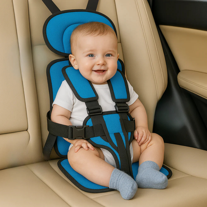 Child Car Seat Travel Booster with 5-Point Harness Safety Support