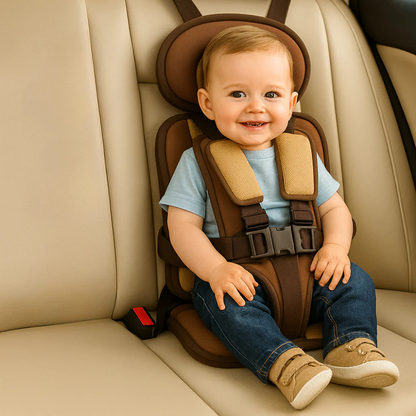 Child Car Seat Travel Booster with 5-Point Harness Safety Support