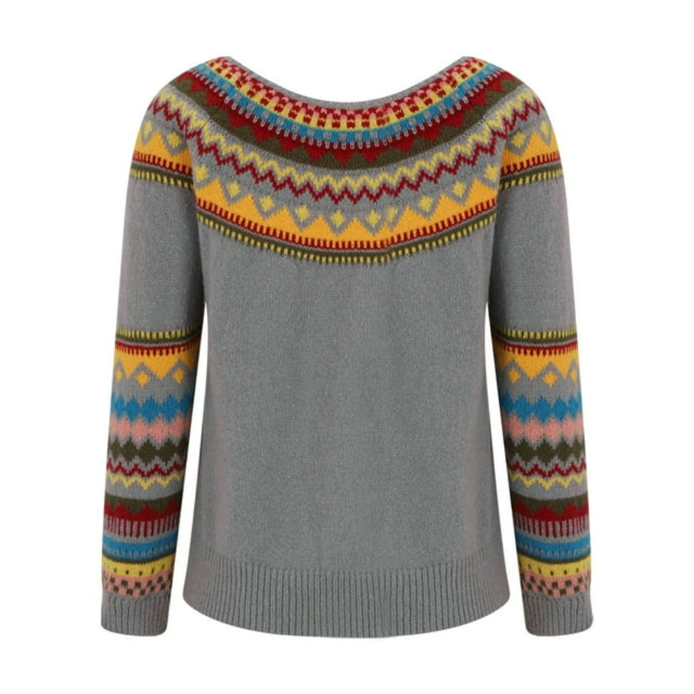 Women's Cozy Warm Knit Sweater Long Sleeve Pullover