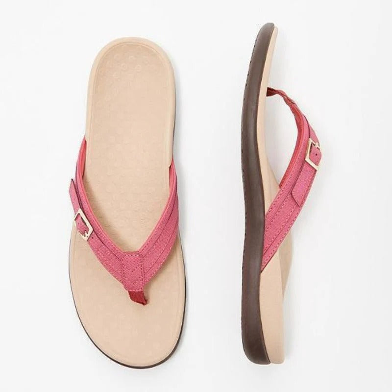 Women's Denim Flip Flops with Soft Cushioned Sole Summer Sandals