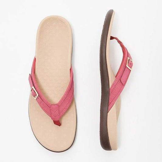 Women's Denim Flip Flops with Soft Cushioned Sole Summer Sandals