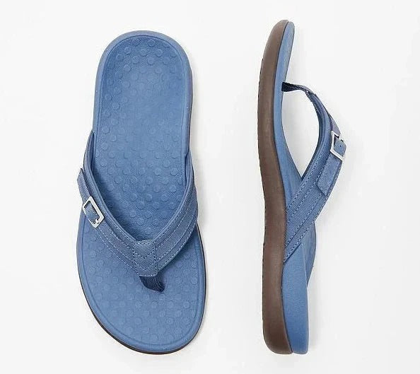 Women's Denim Flip Flops with Soft Cushioned Sole Summer Sandals