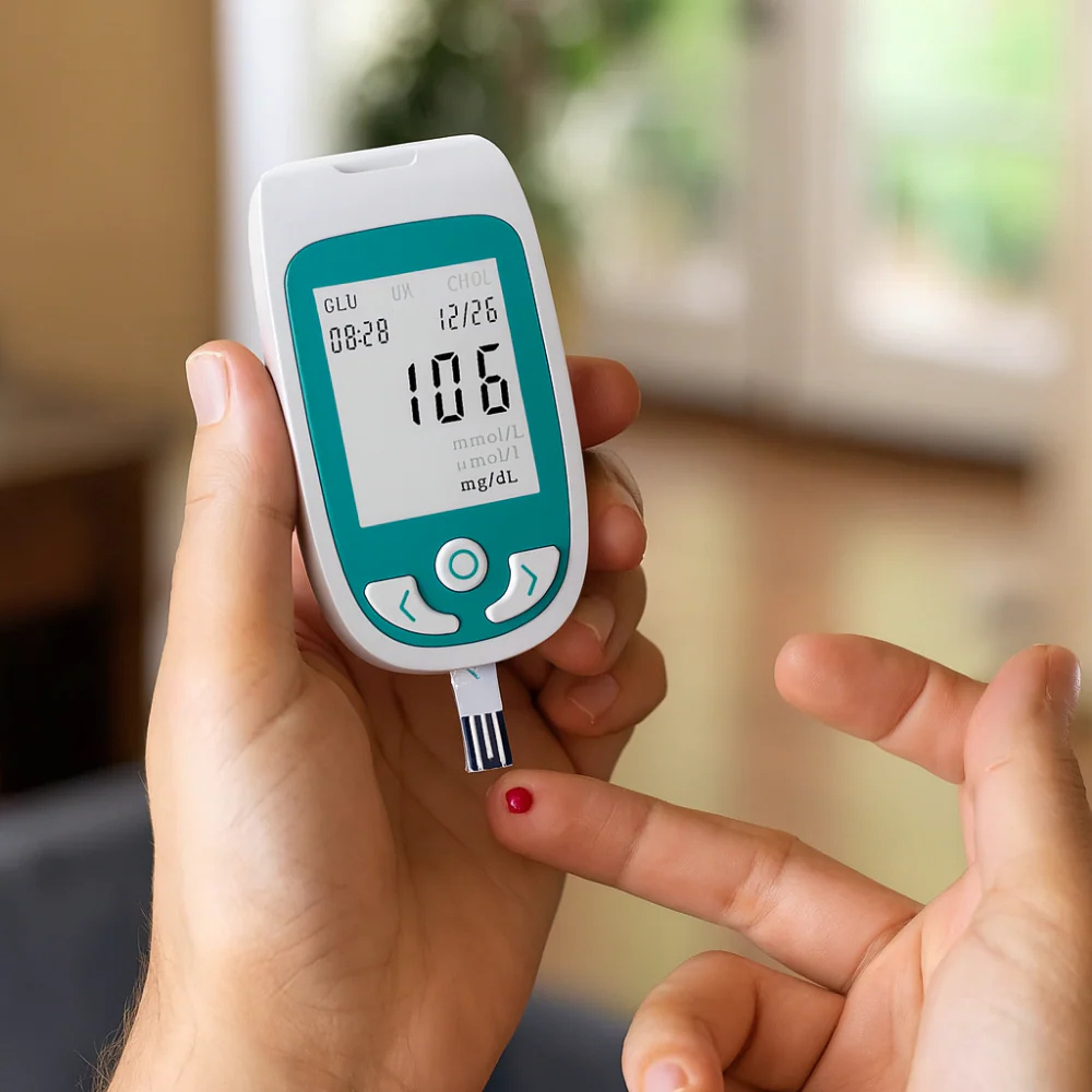 Blood Glucose Monitor Portable Home Cholesterol Testing Device