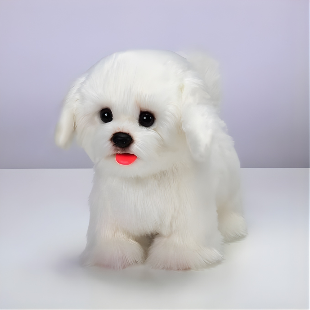 Robot Dog Toy Realistic Walking Plush Interactive Puppy